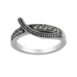 Marcasite Crossover Women's Ring